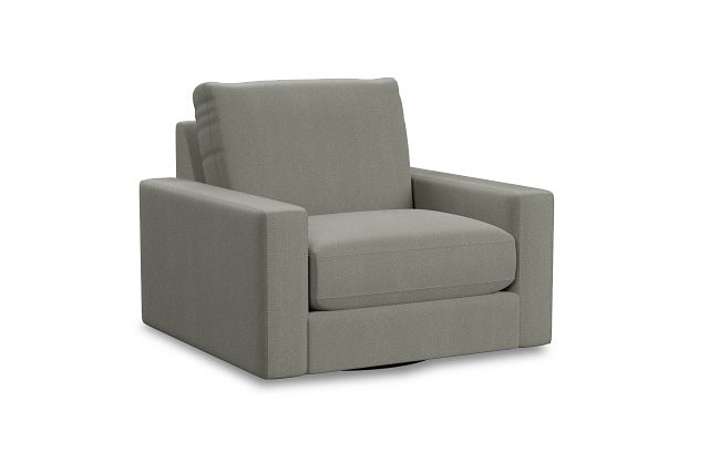 Edgewater Delray Pewter Swivel Chair