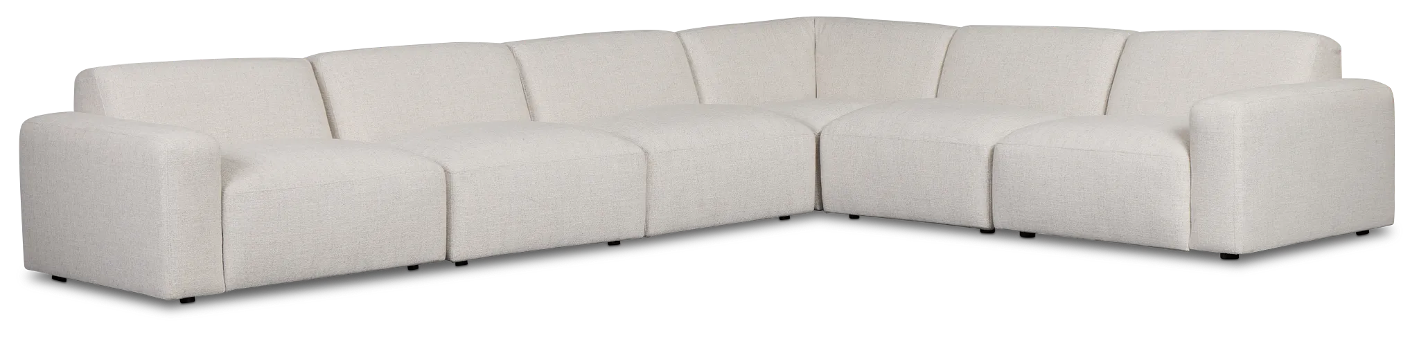 Baylor Light Beige Fabric 6-piece Modular Sectional