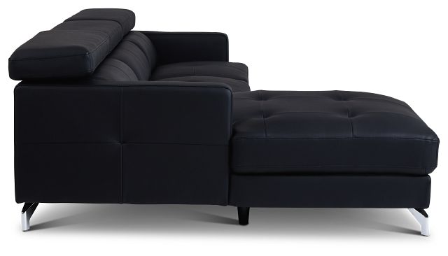 Marquez Black Micro Left Chaise Sectional (3)