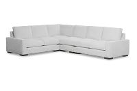 Edgewater Suave White Medium Two-arm Sectional