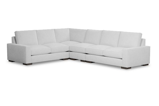 Edgewater Suave White Medium Two-arm Sectional