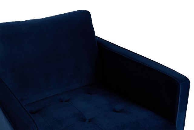 Luna Dark Blue Velvet Chair