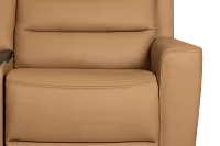 Wilder Brown Leather Medium Tri Power Sectional W/refrigerated Console