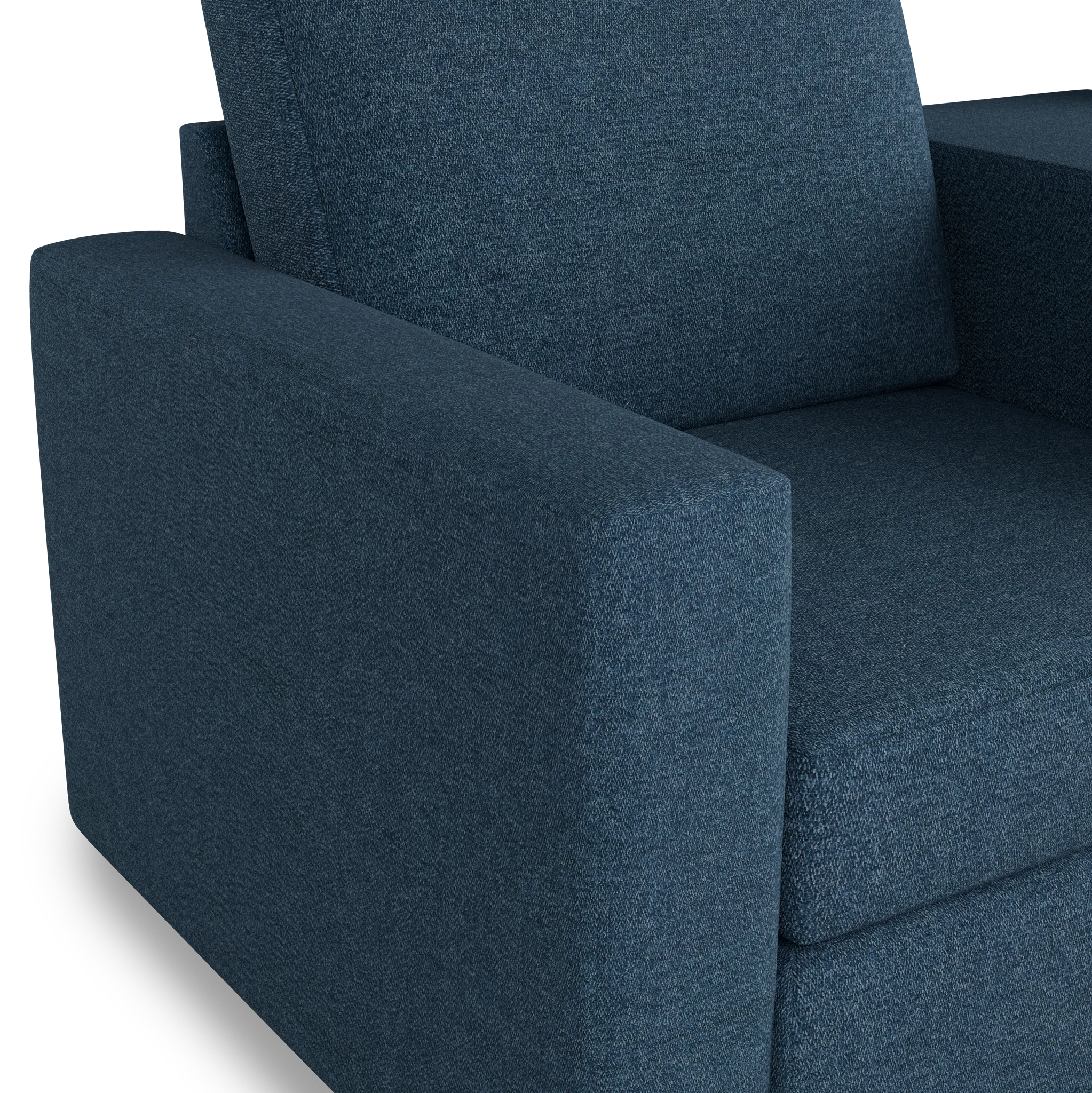 Citymod Blue Fabric 3-piece Modular Sofa With Storage Console