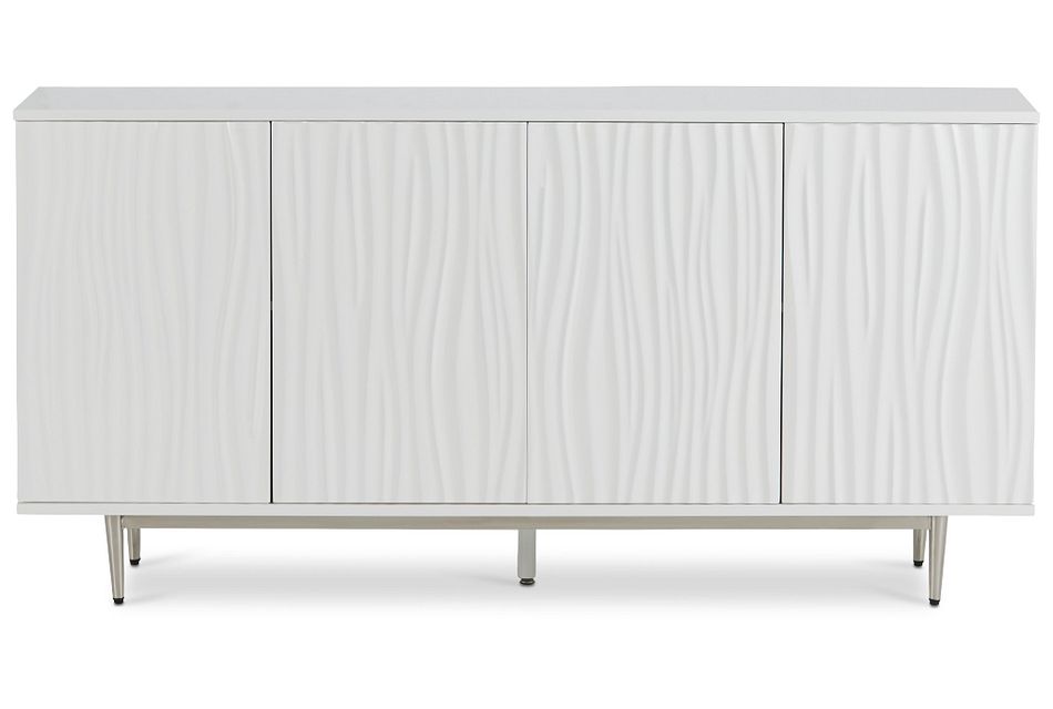 Waves White Credenza Home Accents Accent Pieces City Furniture
