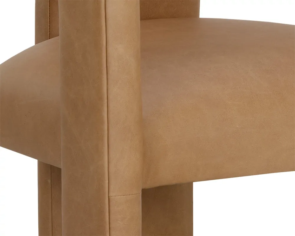 Cori Brown Leather Accent Chair