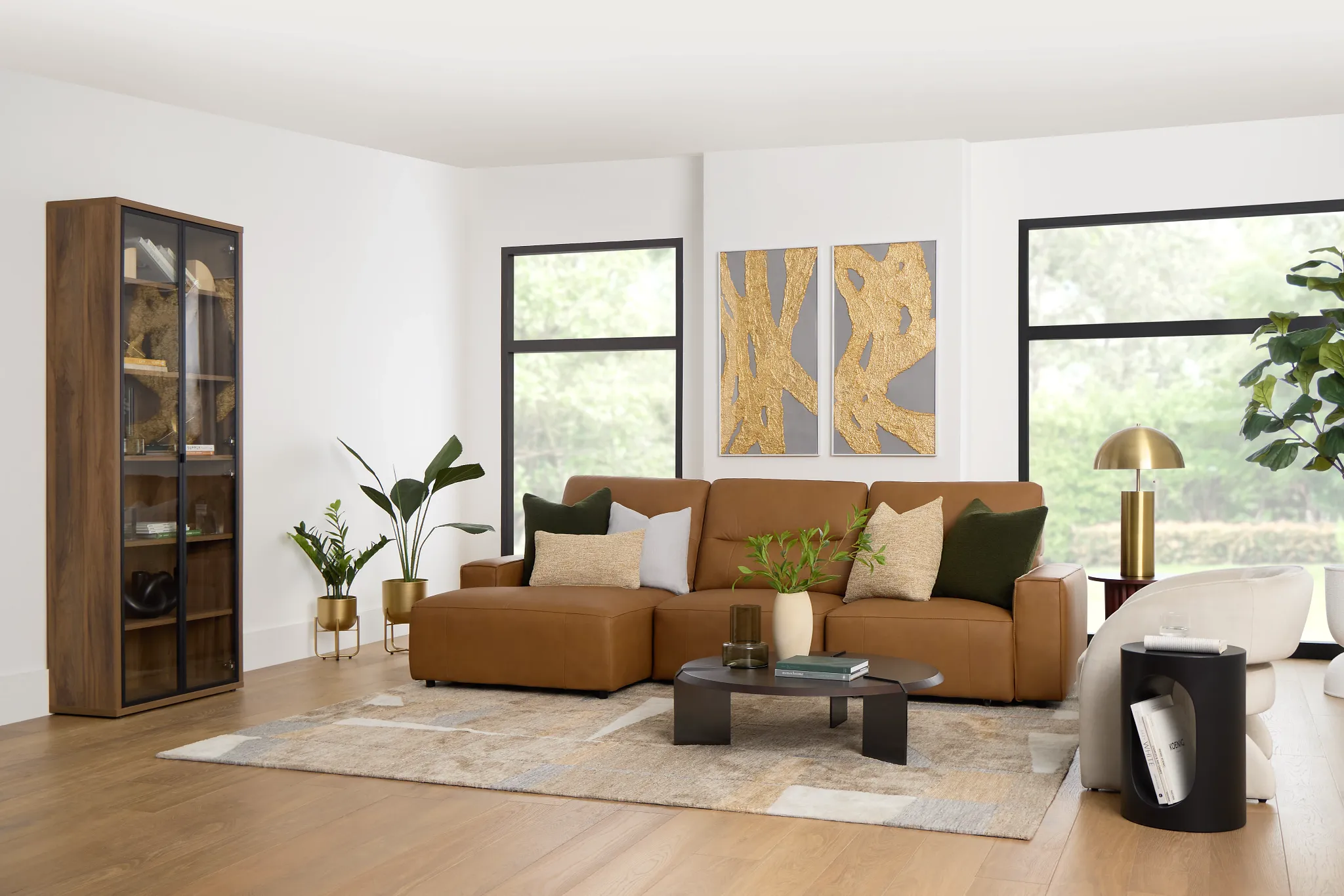 Atticus Dark Tone Round Coffee Table