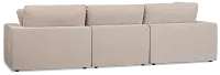 Breeze Taupe Fabric 4-piece Bumper Sectional