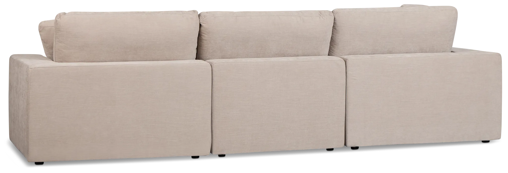 Breeze Taupe Fabric 4-piece Bumper Sectional