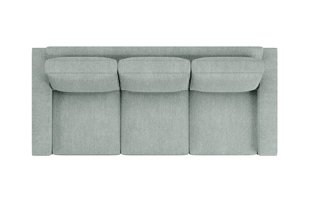 Edgewater Elevation Light Green 96" Sofa W/ 3 Cushions