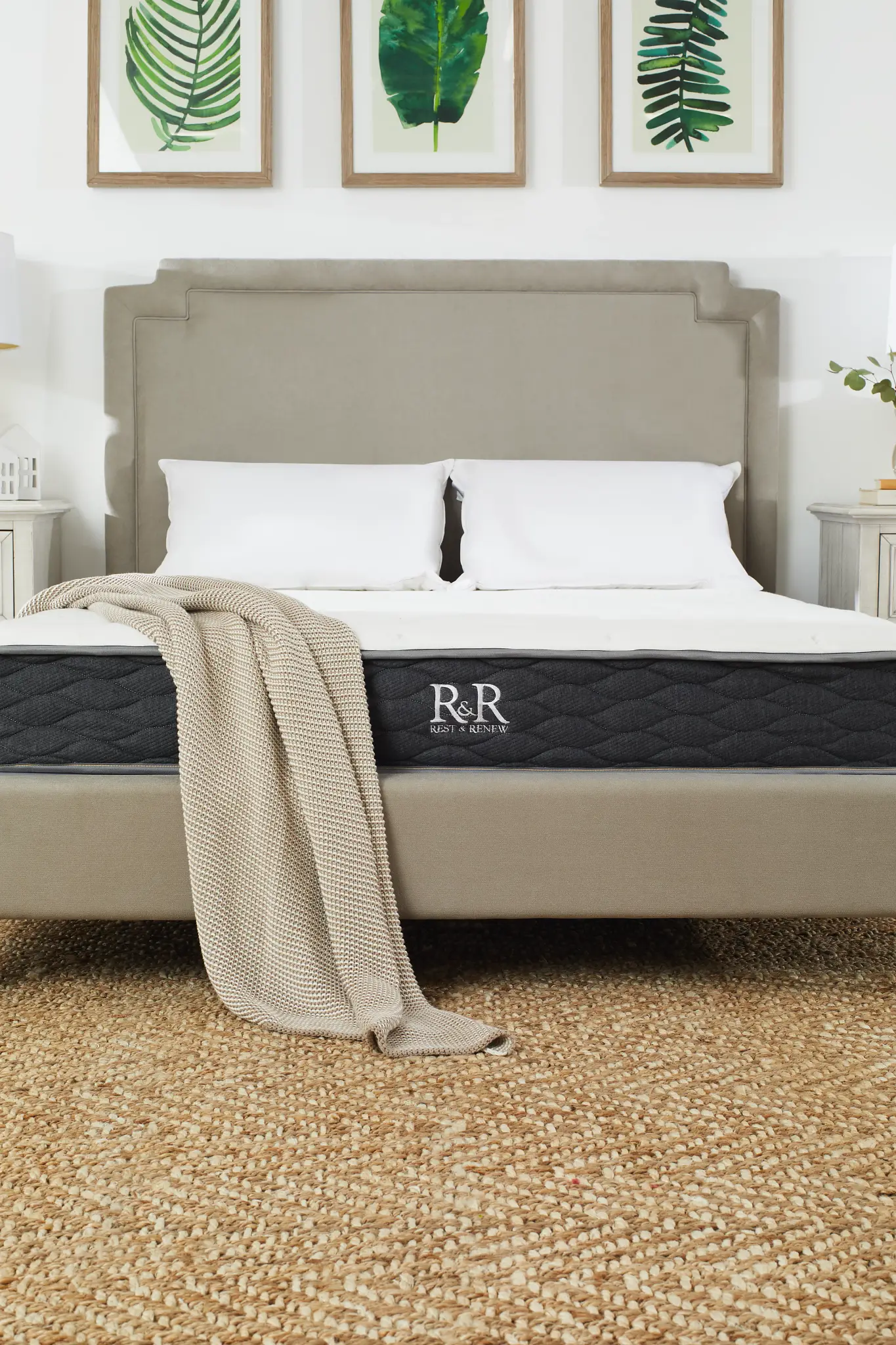 Whitney Light Gray Uph Platform Bed Whitney Light Gray Uph Platform Bed