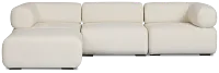 Celeste Light Beige Fabric 4-piece Chaise Sectional