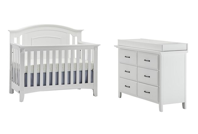 Willowbrook White Small Crib Bedroom