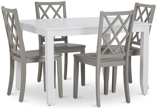 Edgartown White Rect Table 4 Light Gray Wood Chairs Dining Room Sets City Furniture Light Gray Wood Chairs Dining, Standard Furniture Vintage Dining Table Grey