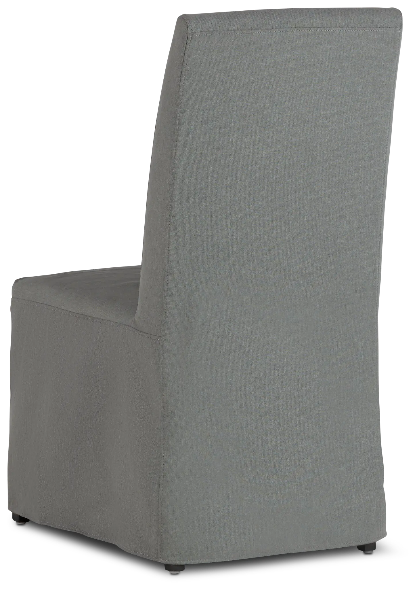 Destination Light Gray Long Slipcover Chair With Dark-tone Leg Destination Light Gray Long Slipcover Chair With Dark-tone Leg