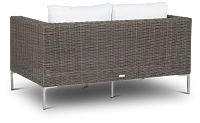 Tulum White Woven Loveseat W/ Cushion