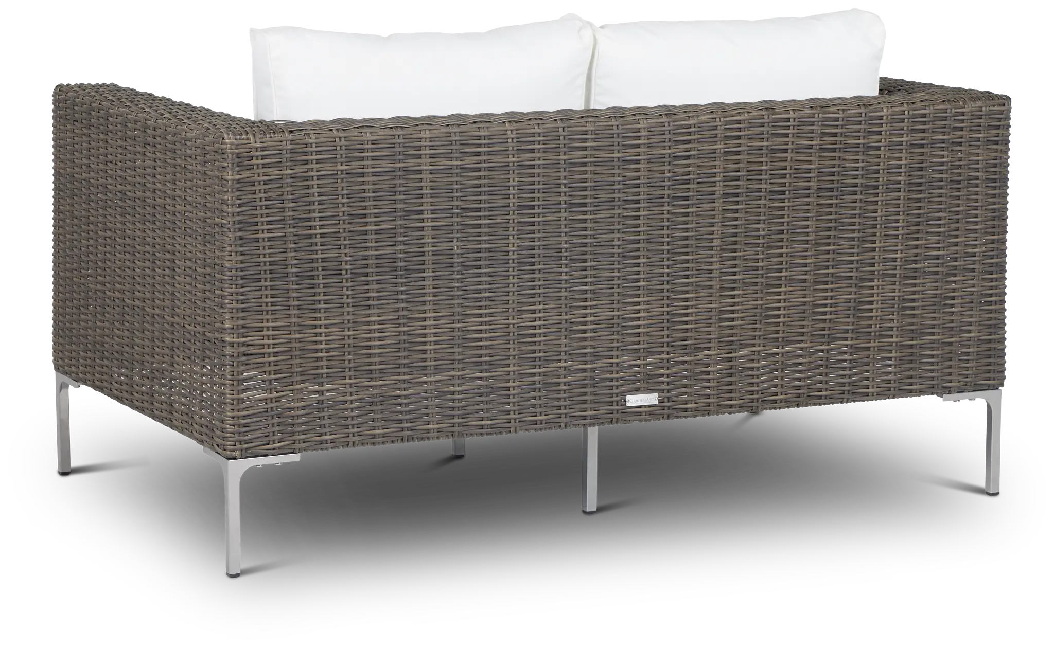 Tulum White Woven Loveseat W/ Cushion Tulum White Woven Loveseat W/ Cushion