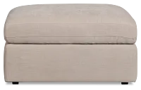Breeze Taupe Fabric Ottoman