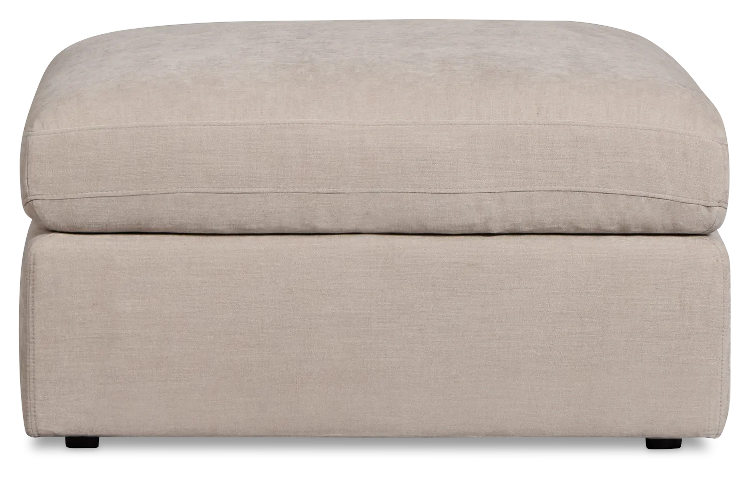 Breeze Taupe Fabric Ottoman