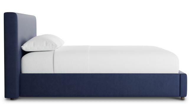 Grayton Joya Dark Blue 44" Upholstered Platform Bed