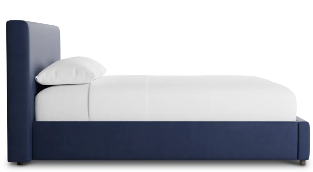 Grayton Joya Dark Blue 44" Upholstered Platform Bed