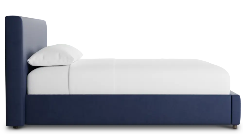 Grayton Joya Dark Blue 44" Upholstered Platform Bed Grayton Joya Dark Blue 44" Upholstered Platform Bed