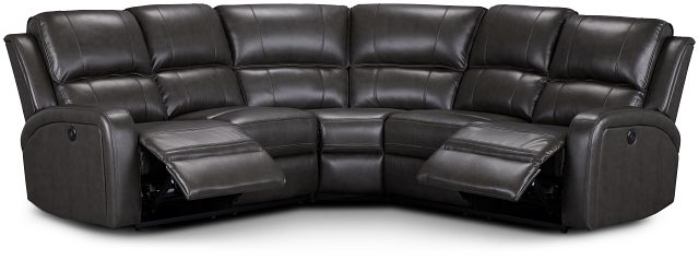 Arden Dark Gray Micro Small Two-arm Power Reclining Sectional