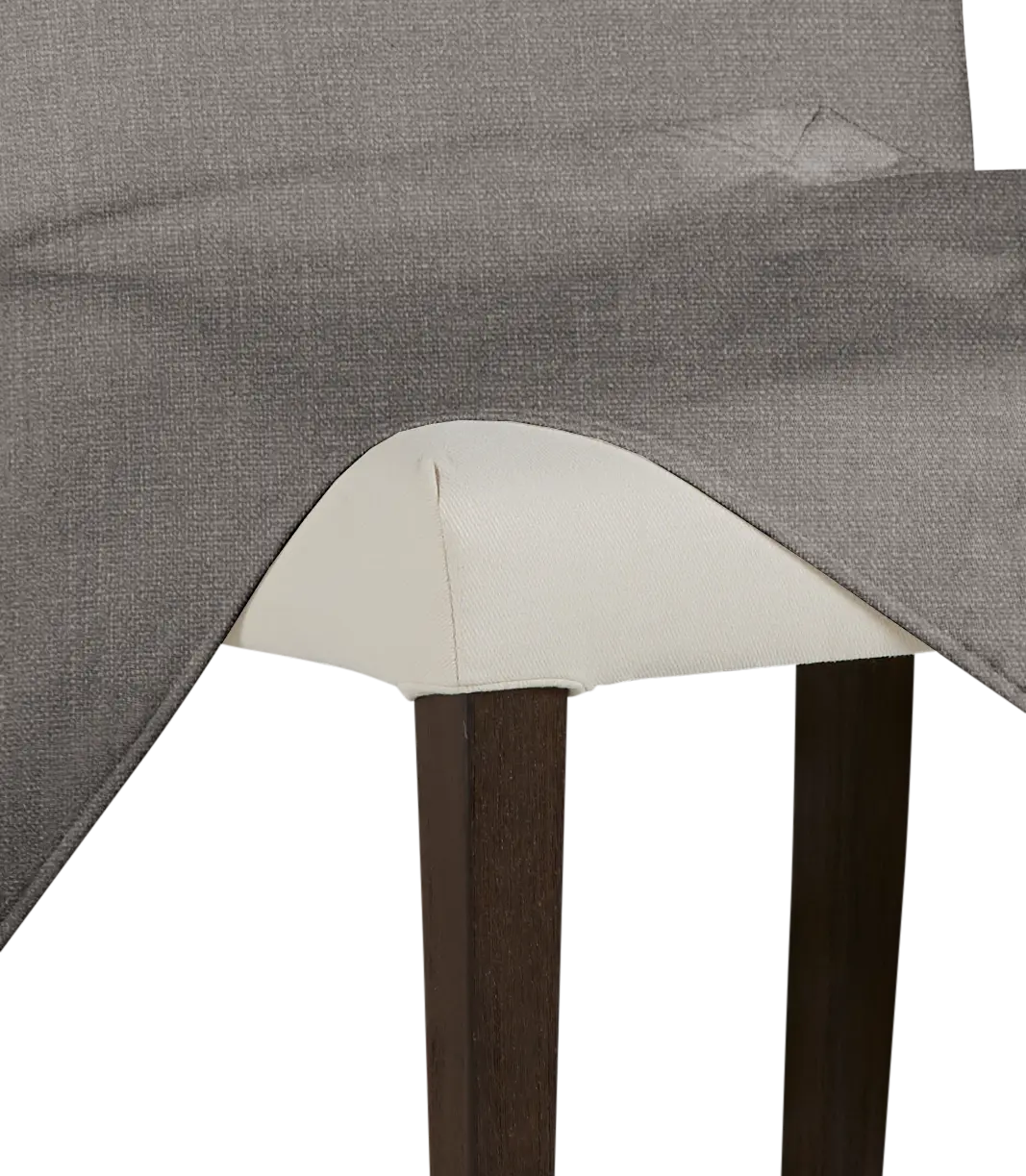 Harbor Dark Gray Long Slipcover Chair With Medium-tone Leg Harbor Dark Gray Long Slipcover Chair With Medium-tone Leg