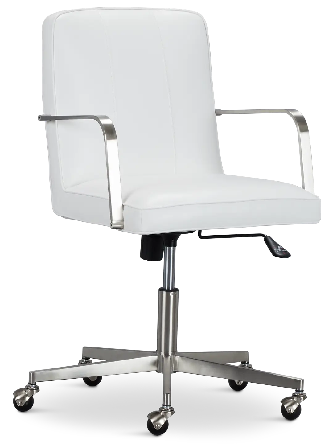 Haven White Chrome Upholstered Desk Chair Haven White Chrome Upholstered Desk Chair
