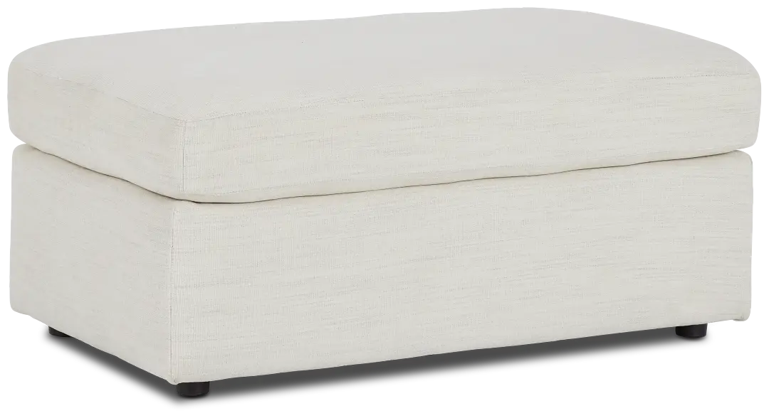 Noah Ivory Fabric Ottoman Noah Ivory Fabric Ottoman
