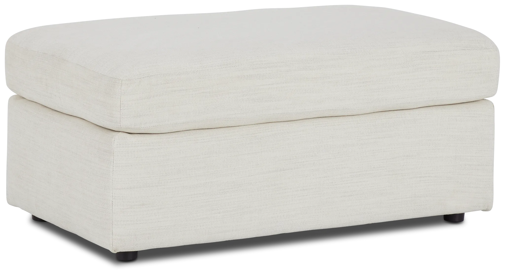 Noah Ivory Fabric Ottoman