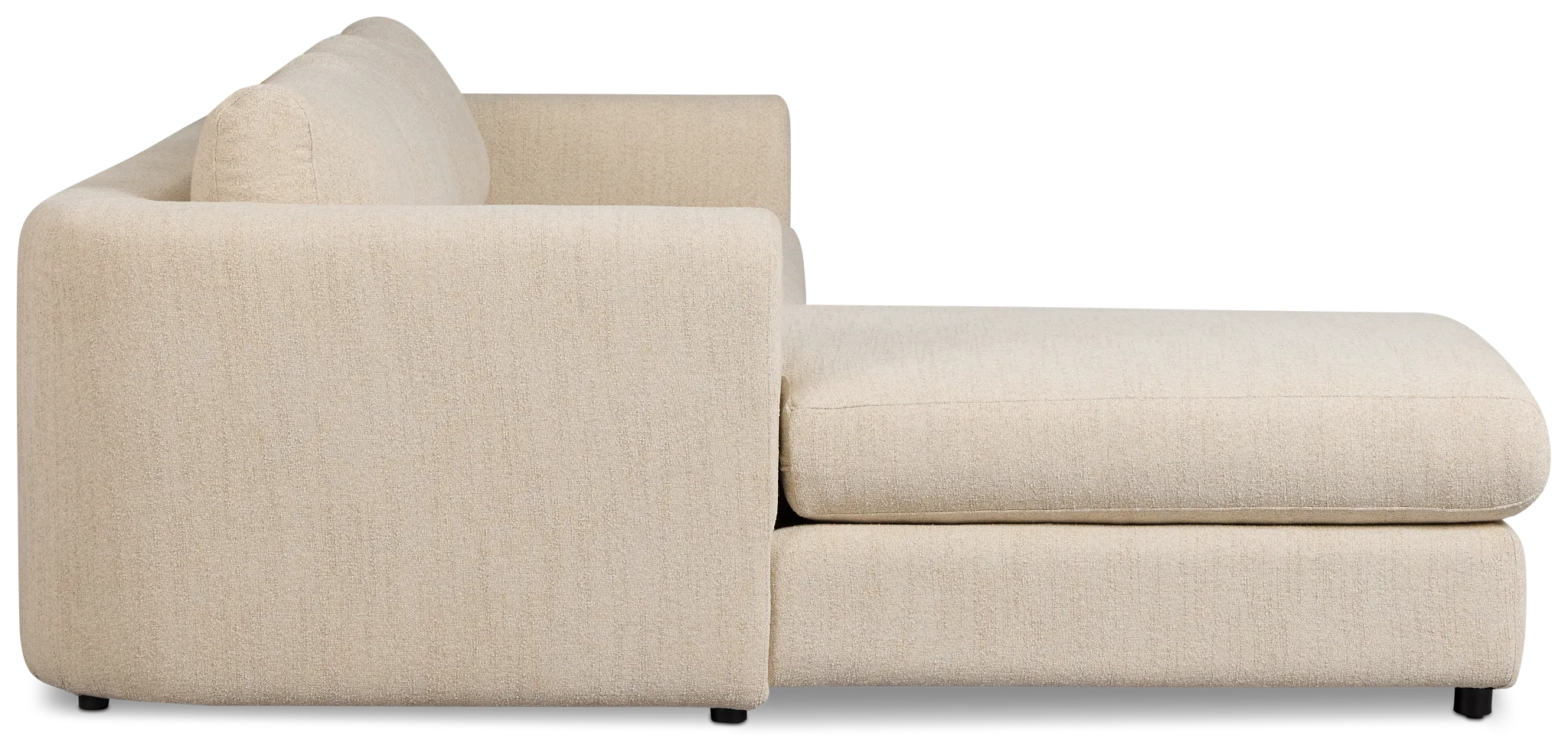 Alma Light Beige Fabric Left Chaise Sectional