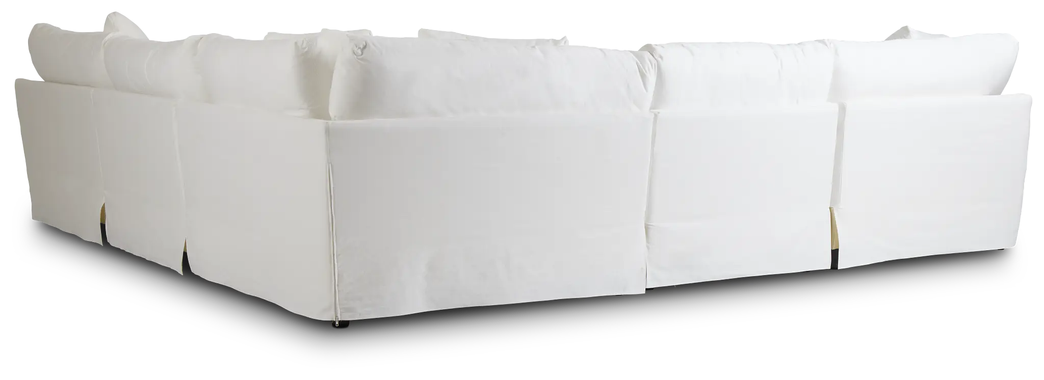 Delilah White Fabric Large Two-arm Sectional Delilah White Fabric Large Two-arm Sectional