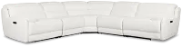 Jett White Micro Small Two-arm Power Reclining Sectional
