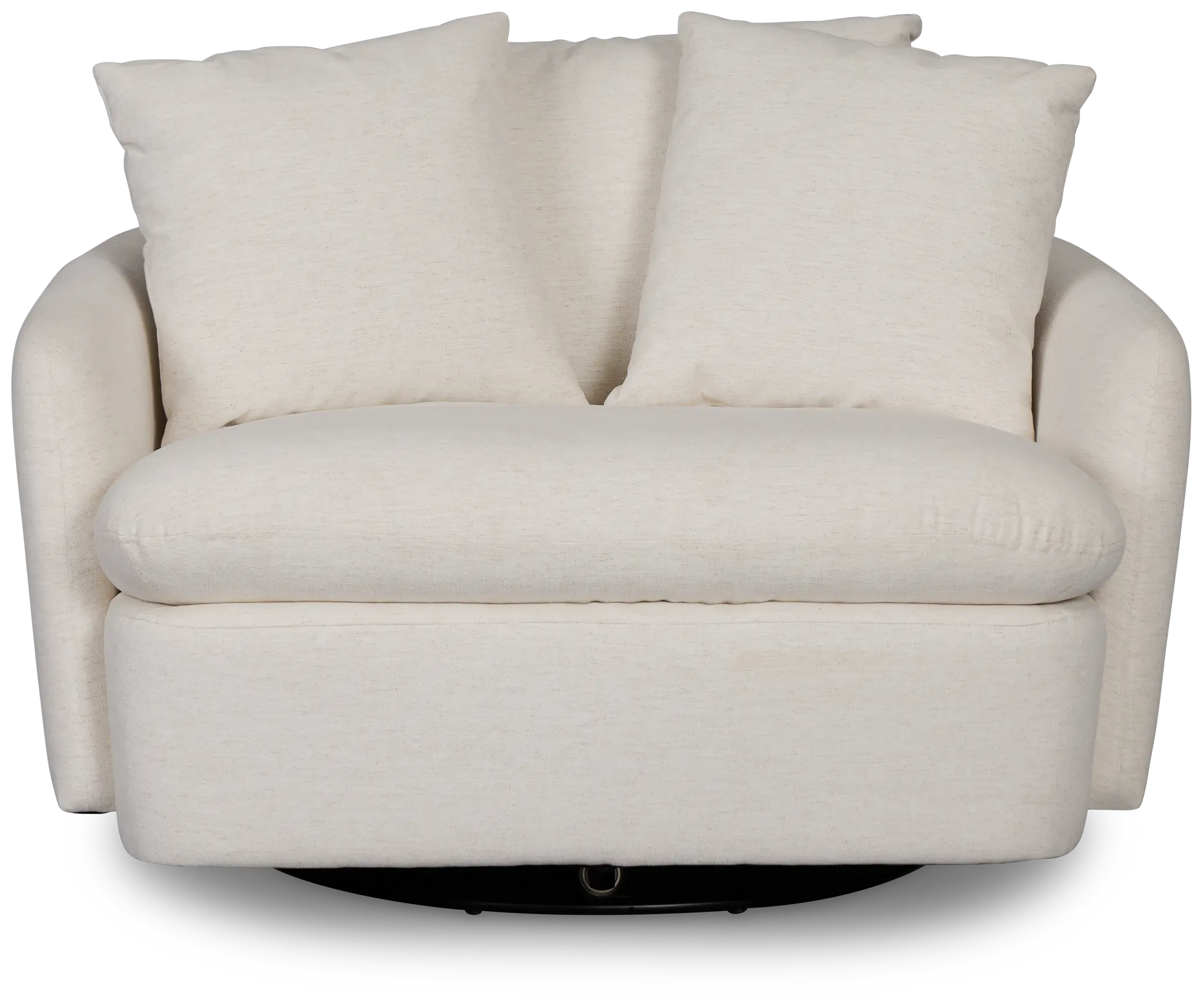 Serena White Fabric Swivel Chair Serena White Fabric Swivel Chair