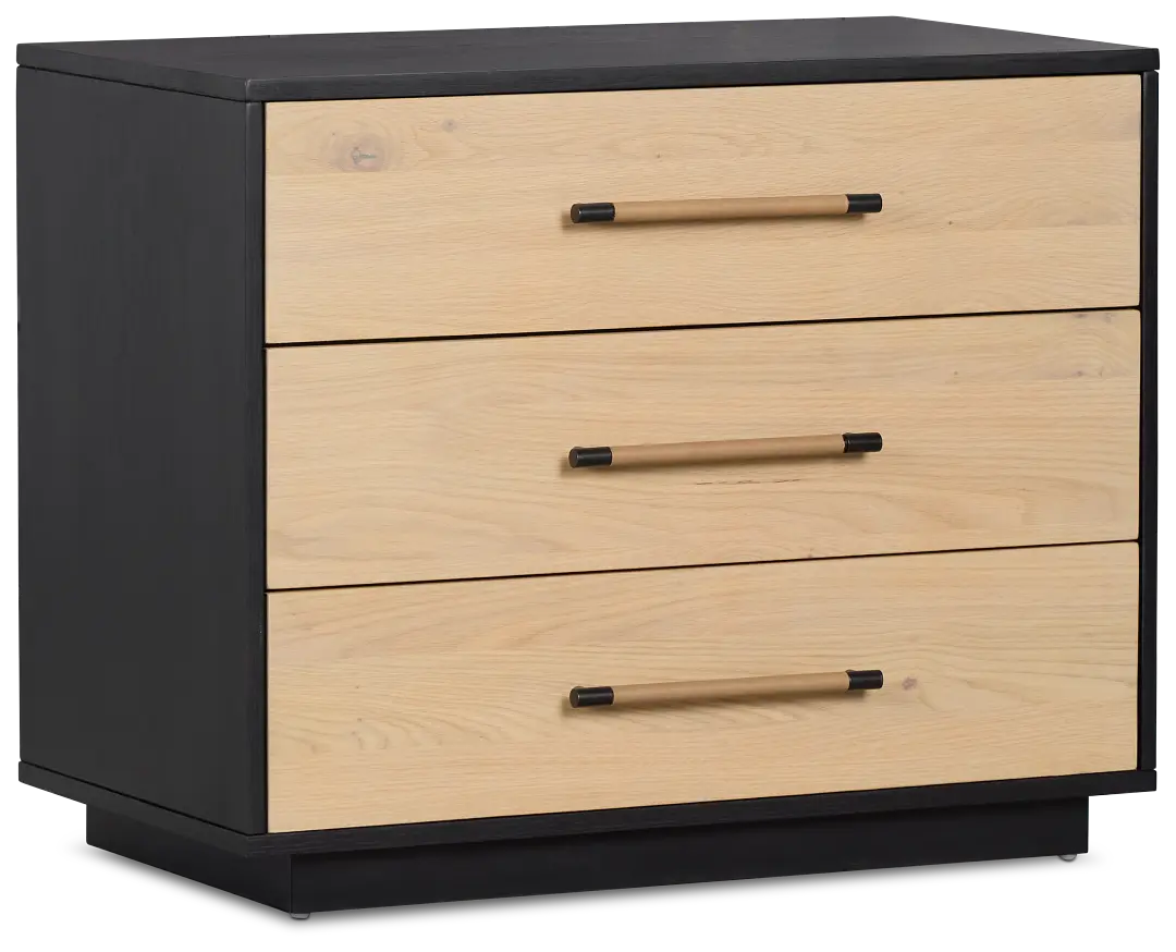 Highland Black 3-drawer Nightstand Highland Black 3-drawer Nightstand