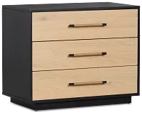 Highland Black 3-drawer Nightstand