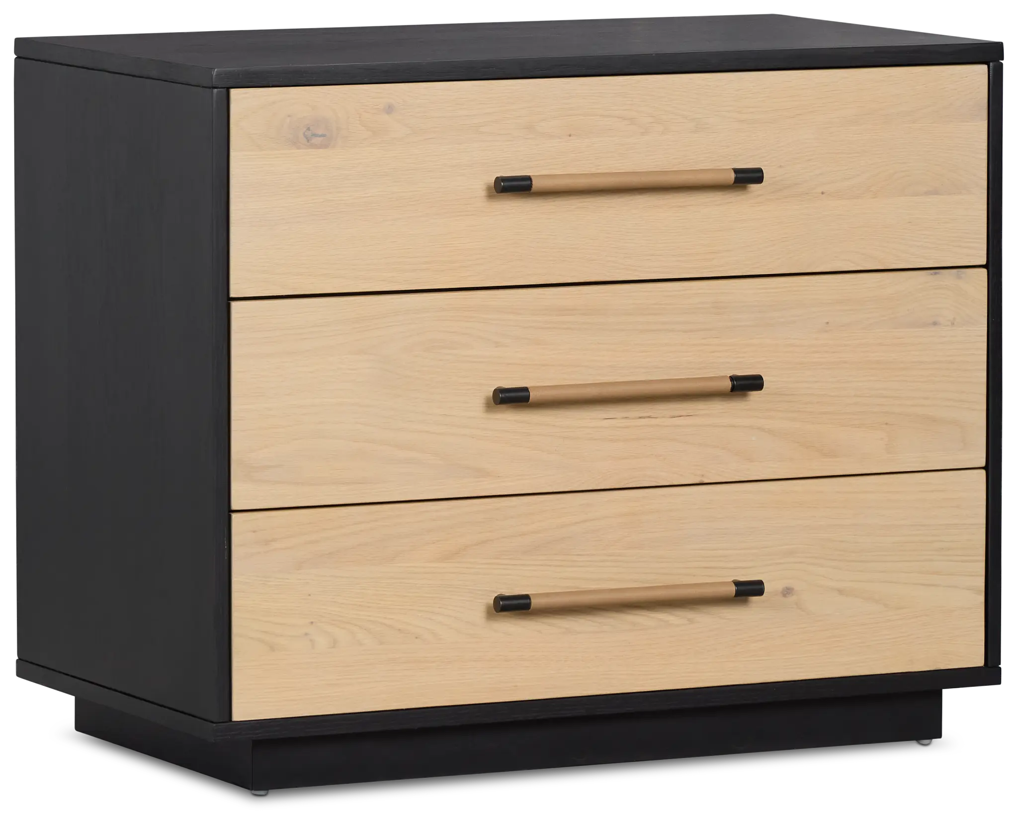 Highland Black 3-drawer Nightstand Highland Black 3-drawer Nightstand