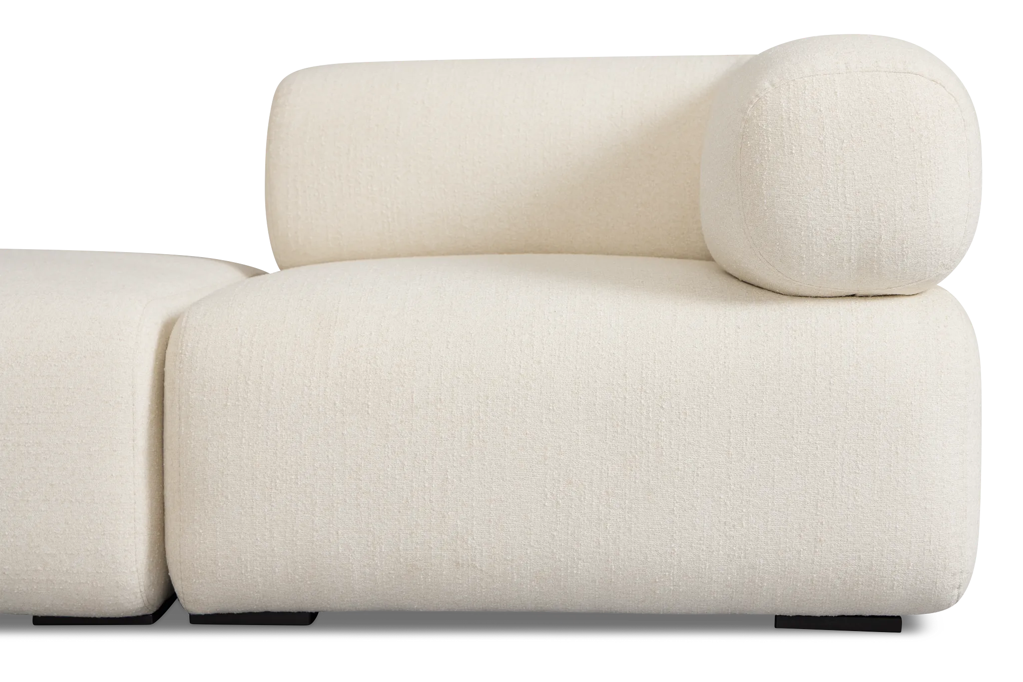 Celeste Light Beige Fabric 5-piece Modular Sectional With Armless Ottoman