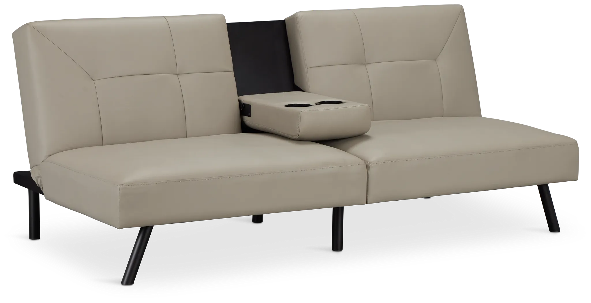 Andes Light Gray Micro Sofa Futon