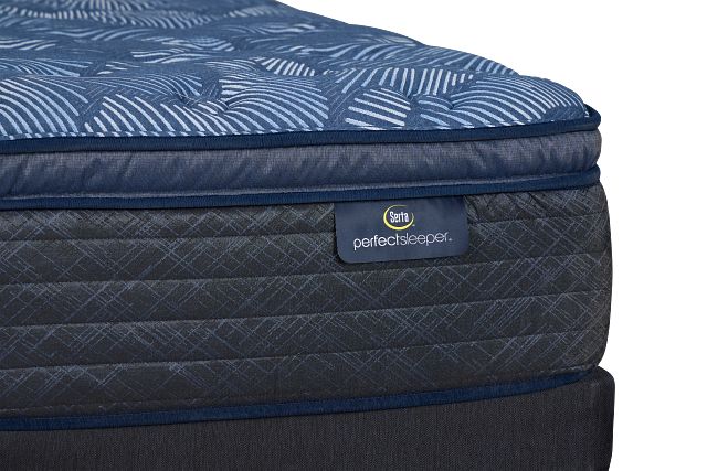 Serta Perfect Sleeper Cobalt Calm Plush Low-profile Mattress Set