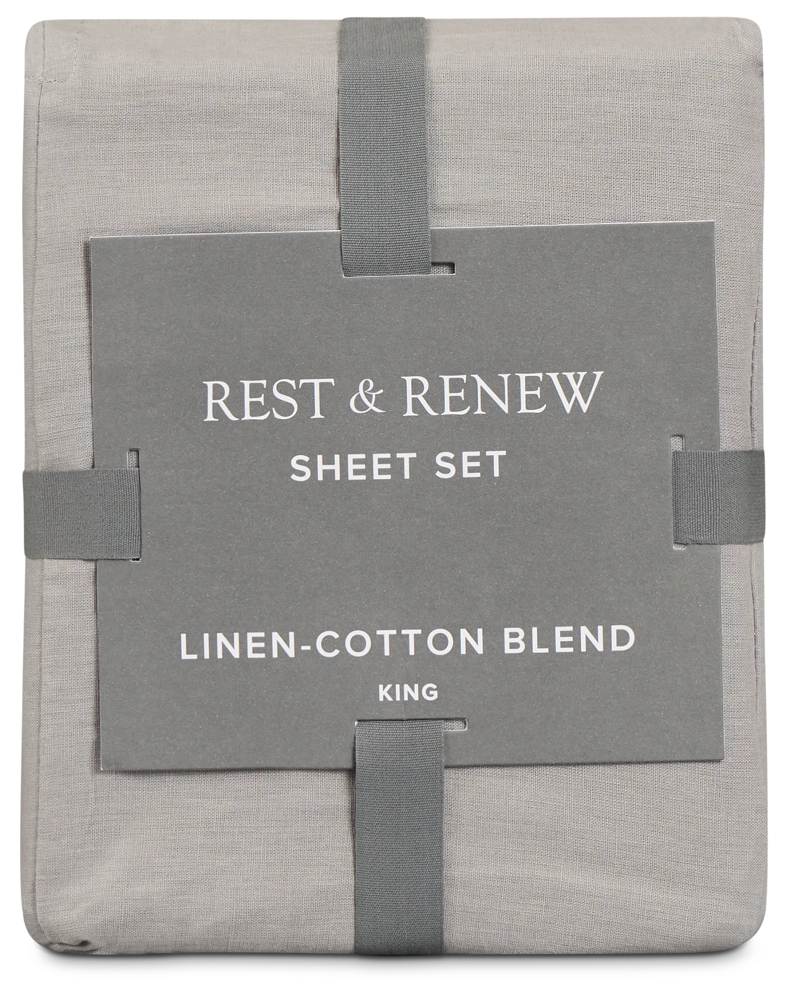 Rest & Renew Linen Blend Gray Sheet Set