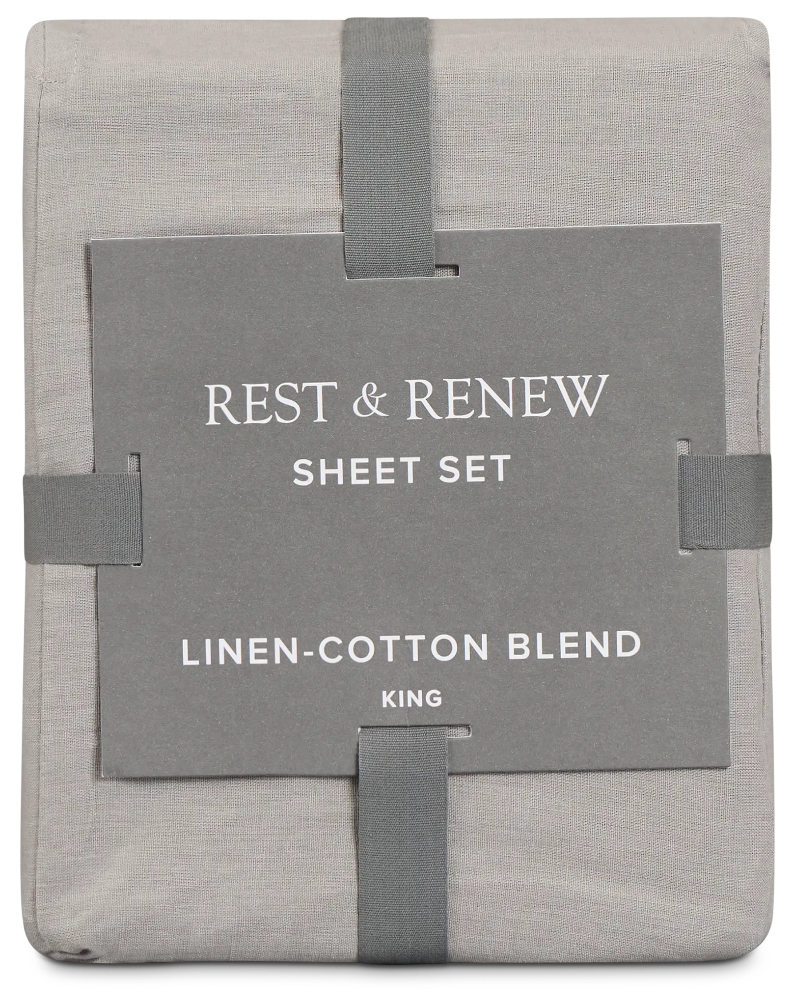 Rest & Renew Linen Blend Gray Sheet Set Rest & Renew Linen Blend Gray Sheet Set