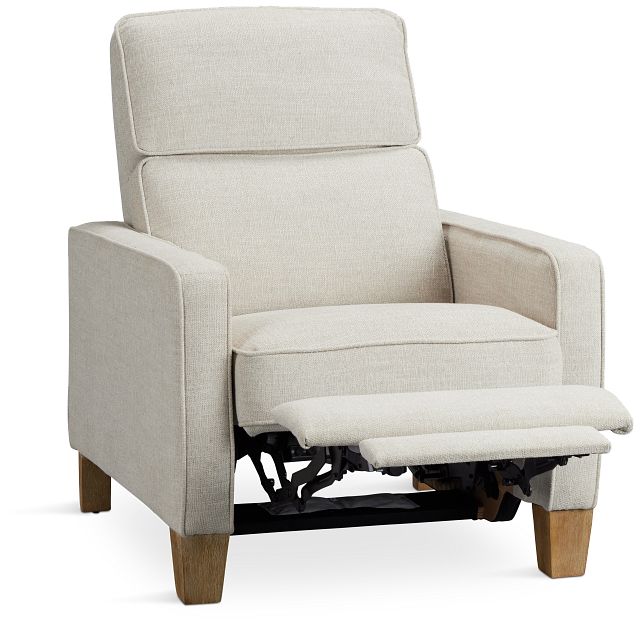 Bayside Light Beige Fabric Power Recliner