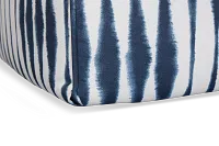 Salix Navy Fabric Accent Pouf