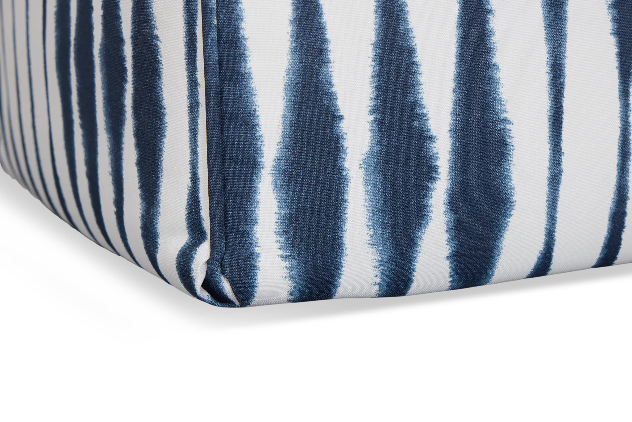 Salix Navy Fabric Accent Pouf