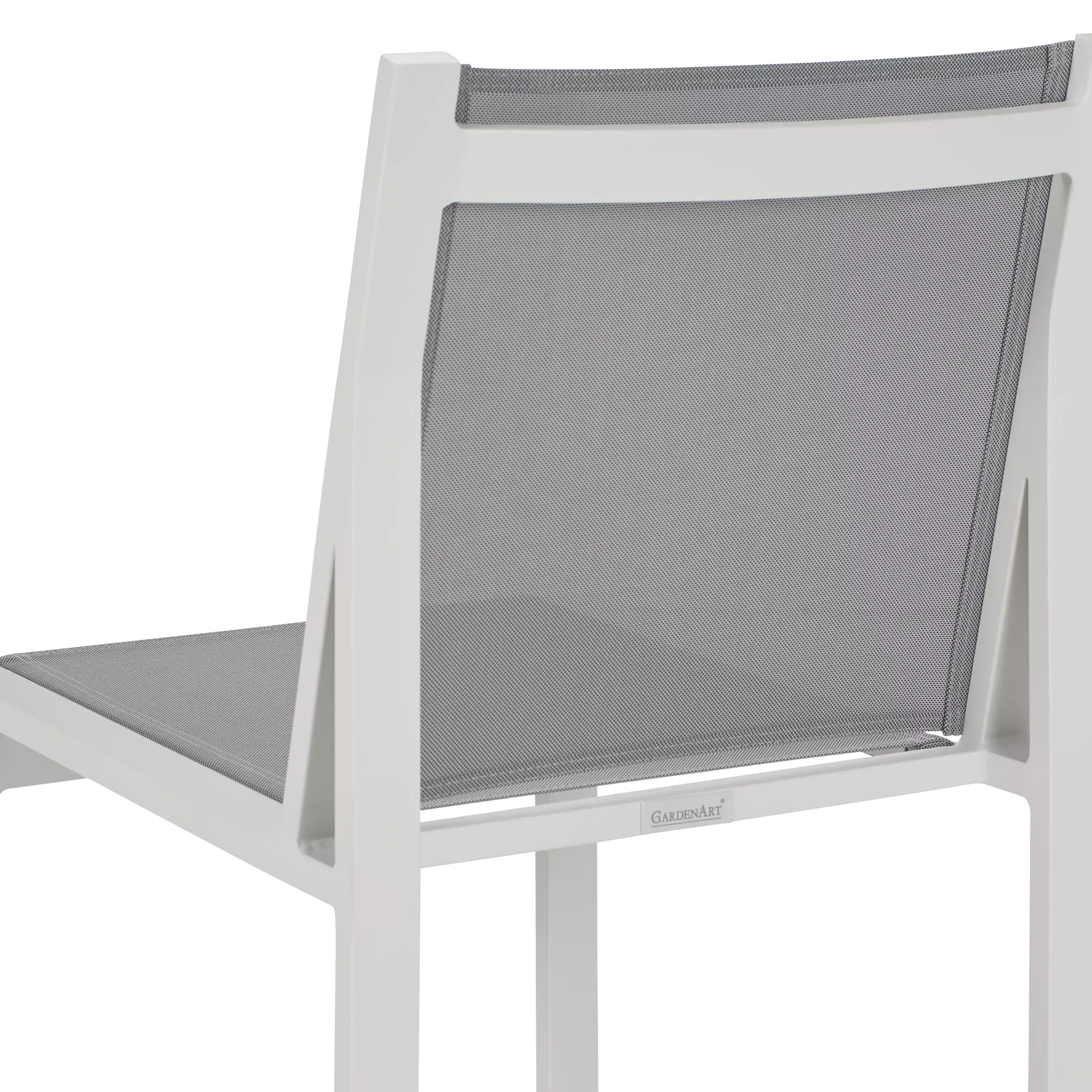 Linear2 White Aluminum Sling Chair