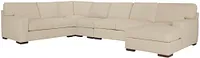 Veronica Khaki Down Large Right Chaise Sectional