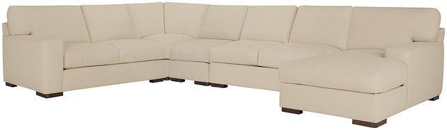 Veronica Khaki Down Large Right Chaise Sectional