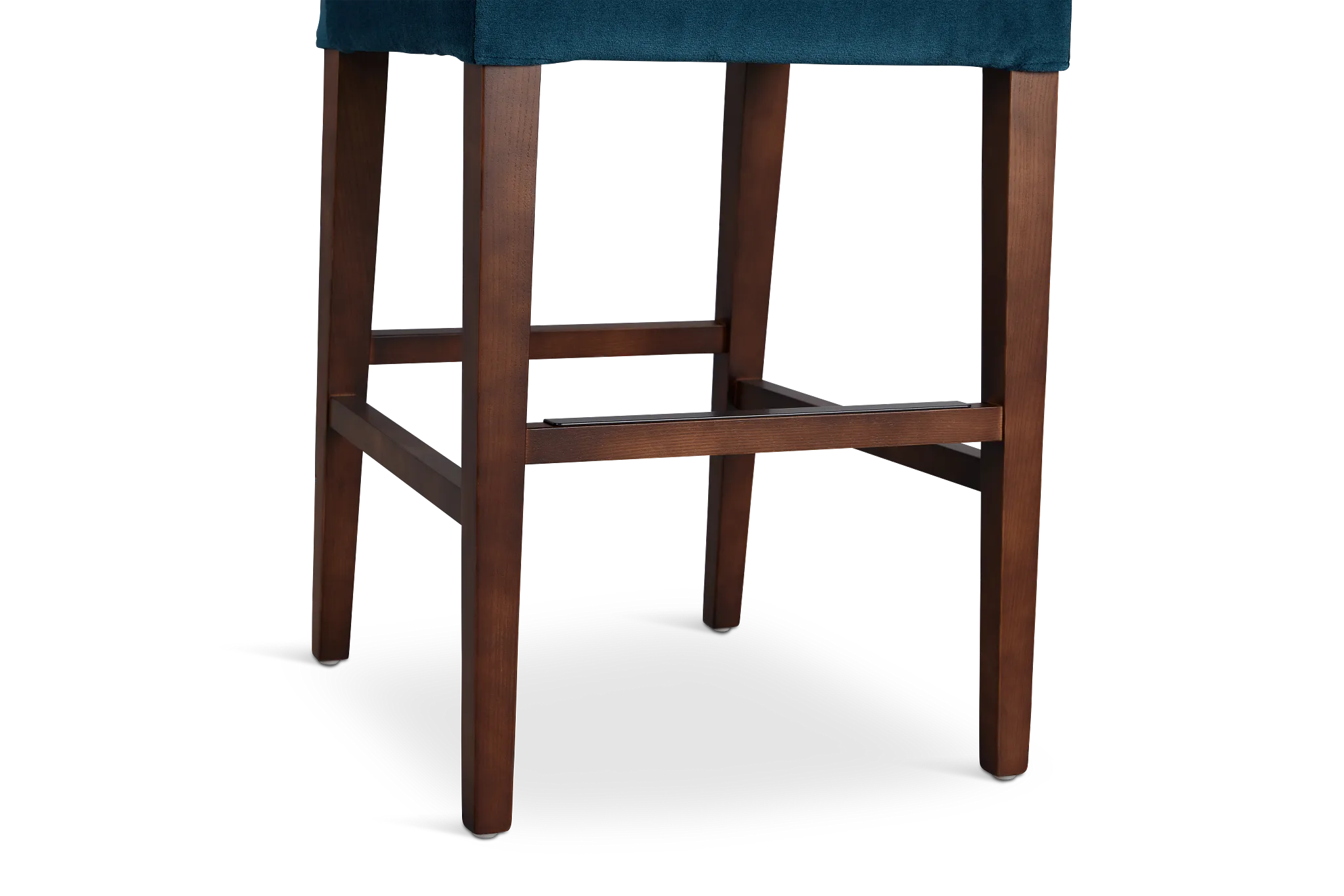 Bentley Dark Blue Velvet 24" Upholstered Barstool